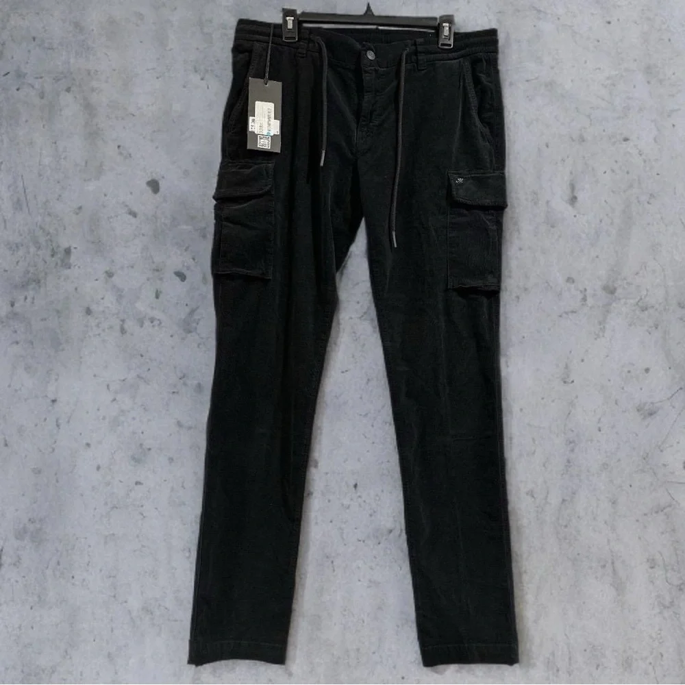 Mason's Forte Dei Marmi Men’s Black Corduroy Chile Jogger Cargo Pants Size52 NWT